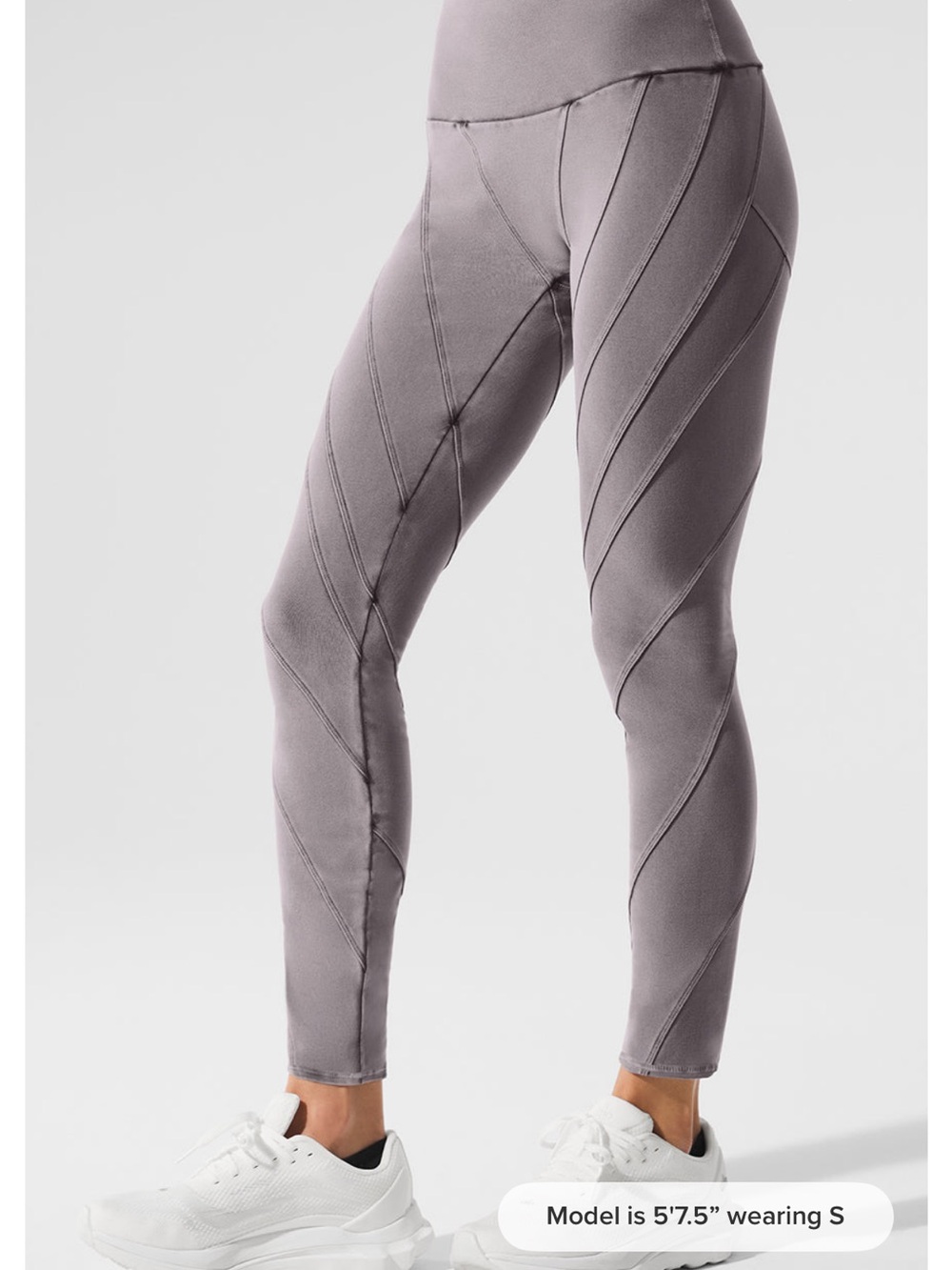 ALO Yoga Washed AloSoft Cool Grey Leggings + Long Sleeve Set - Like New! - Picture 2 of 10